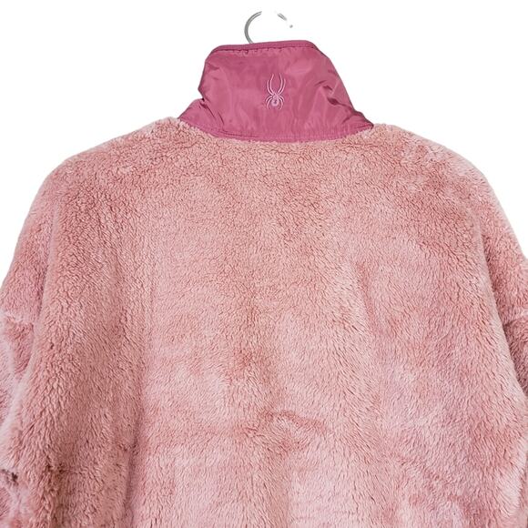 Spyder Womens L Cozy Quarter Snap Pullover in Misty Rose NEW - Picture 5 of 12